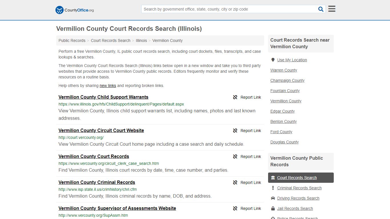 Court Records Search - Vermilion County, IL (Adoptions ...